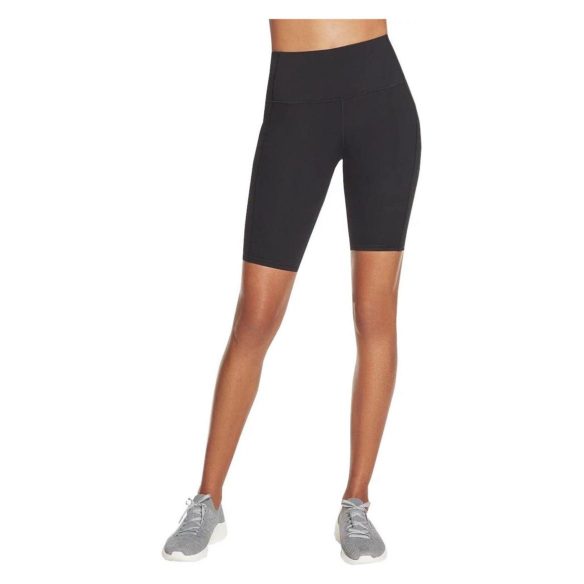 Skechers Go Walk High Waisted Bike Short W3SH53-BLK - XS (XS) (W3SH53-BLK)