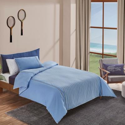 Lacoste Hollis Stripe 3-Piece Premium Cotton Bedding Comforter Set
