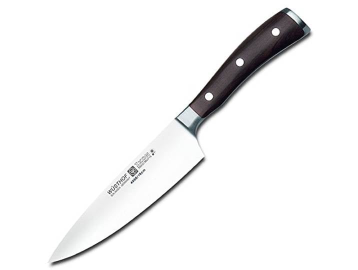 Wüsthof Kochmesser, Ikon (4996), 16 cm Klinge, geschmiedeter Doppelkropf, Edelstahl, Grenadill-Holzgriff, kleines, scharfes Chefmesser