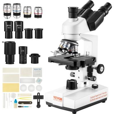 Compound Trinocular Microscope 40X 5000X Lab Microscope With LED Light And Mechanical Stage Compound Trinocular Microscope 40X 5000X Lab Microscope With LED Light And Mechanical Stage