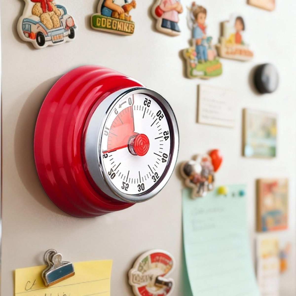 Mechanische Keuken Countdown Timer met Magnetische Bevestiging voor 60 Minuten Kooktijd
