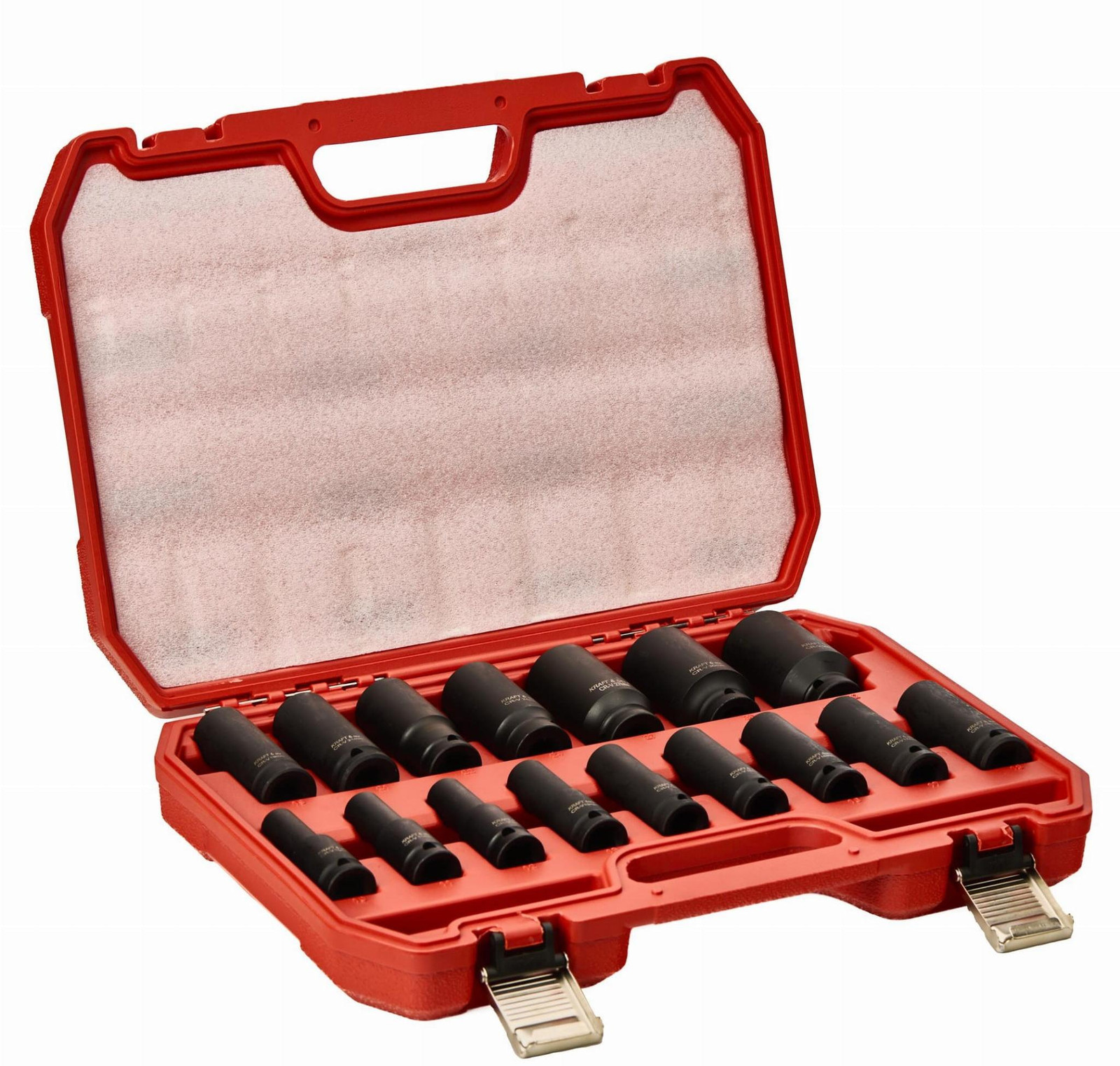 Kraft&Dele Slagschroefbitset 1/2" 10-32 mm, 16 stuks, KD11749