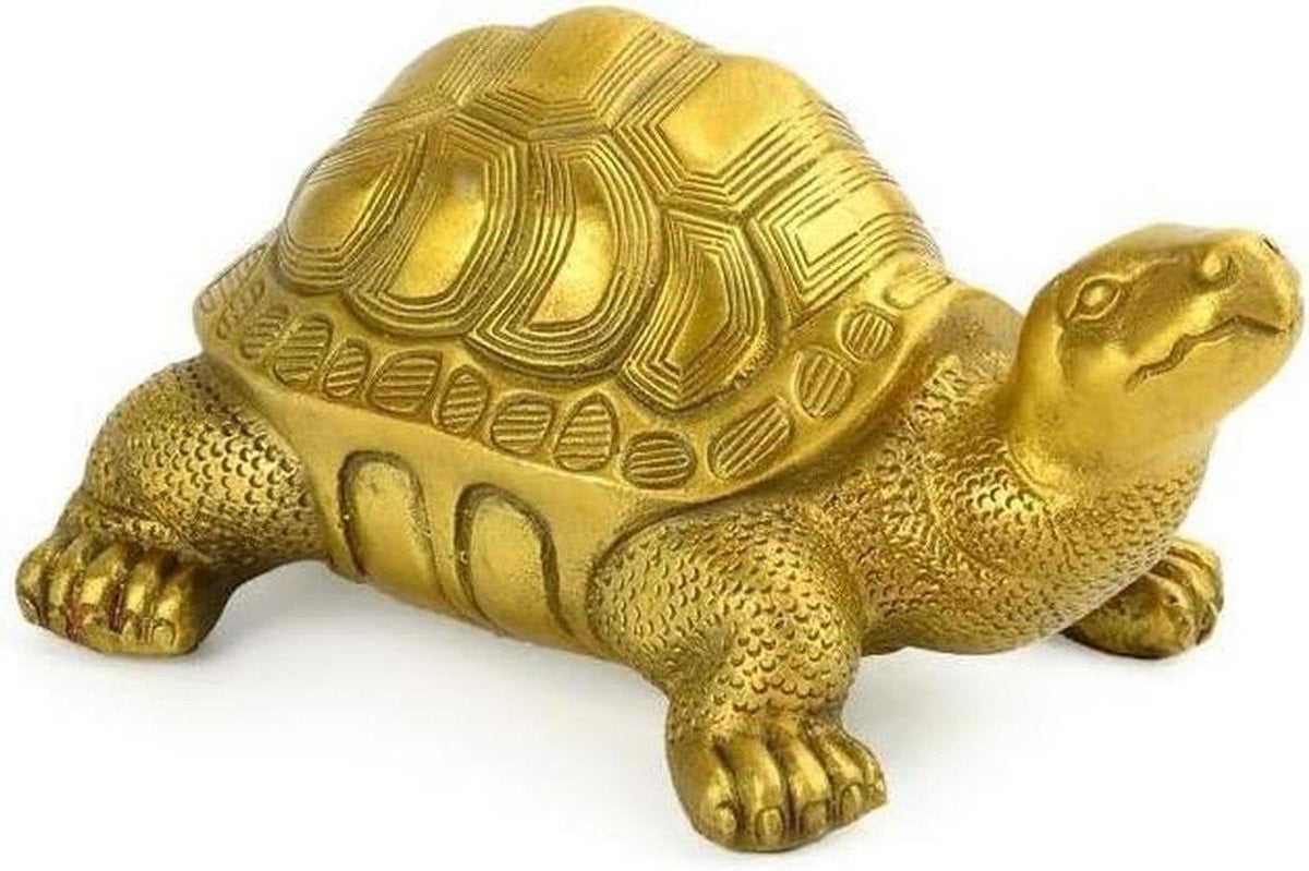 Decoratieve sculptuur met spaarfunctie in koperkleur, Hoogte: 13 cm