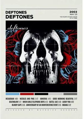 Uplift Picks Deftones Album Cover Poster Canvas Music Wall Art Room Decor 02 50x70 Cm
