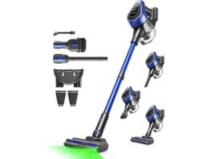 50Mins Aspirateur Balai Sans Fil 40Kpa Aspirateur Sans Fil Avec Led Verte 450W Aspirateur Balai Avec Filtre À 8 Couches Aspirateur