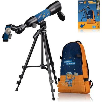 Bresser 10490 - DieMaus Linsen-Teleskop 50/350 mit Rucksack und Zubehör
