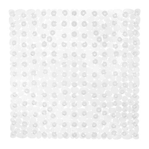 Relaxdays anti slip douchemat met zuignappen, transparant, PVC