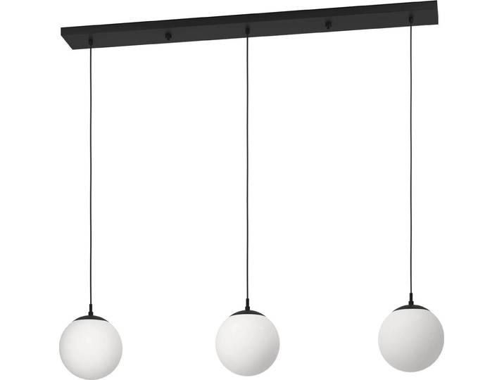 EGLO Rondo 3, Schwarz, Weiß, Weiß, Glas, Stahl, Rund, Schwarz, Drinnen