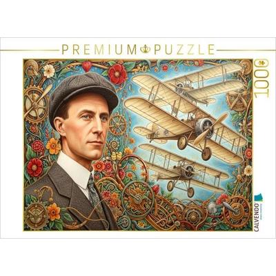 CALVENDO Puzzle Wilbur Wright (1867-1912) US-amerikanischer Flugpionier | 1000 Teile Lege-Größe 64x48cm Foto-Puzzle für glückliche Stunden