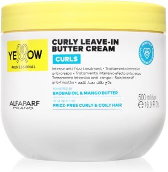 Yellow Professional Curls Curly Leave-in Cream creme sem enxaguar para cabelos cacheados 500 ml. Curls Curly Leave-in Cream
