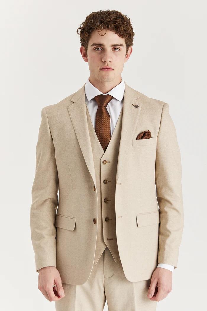 Leichter einreihiger Sommerblazer für Herren in Beige