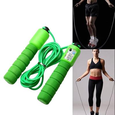 Inspired Deals Adjustable Jump Rope With Counter For Fast Fitness Cardio Training green