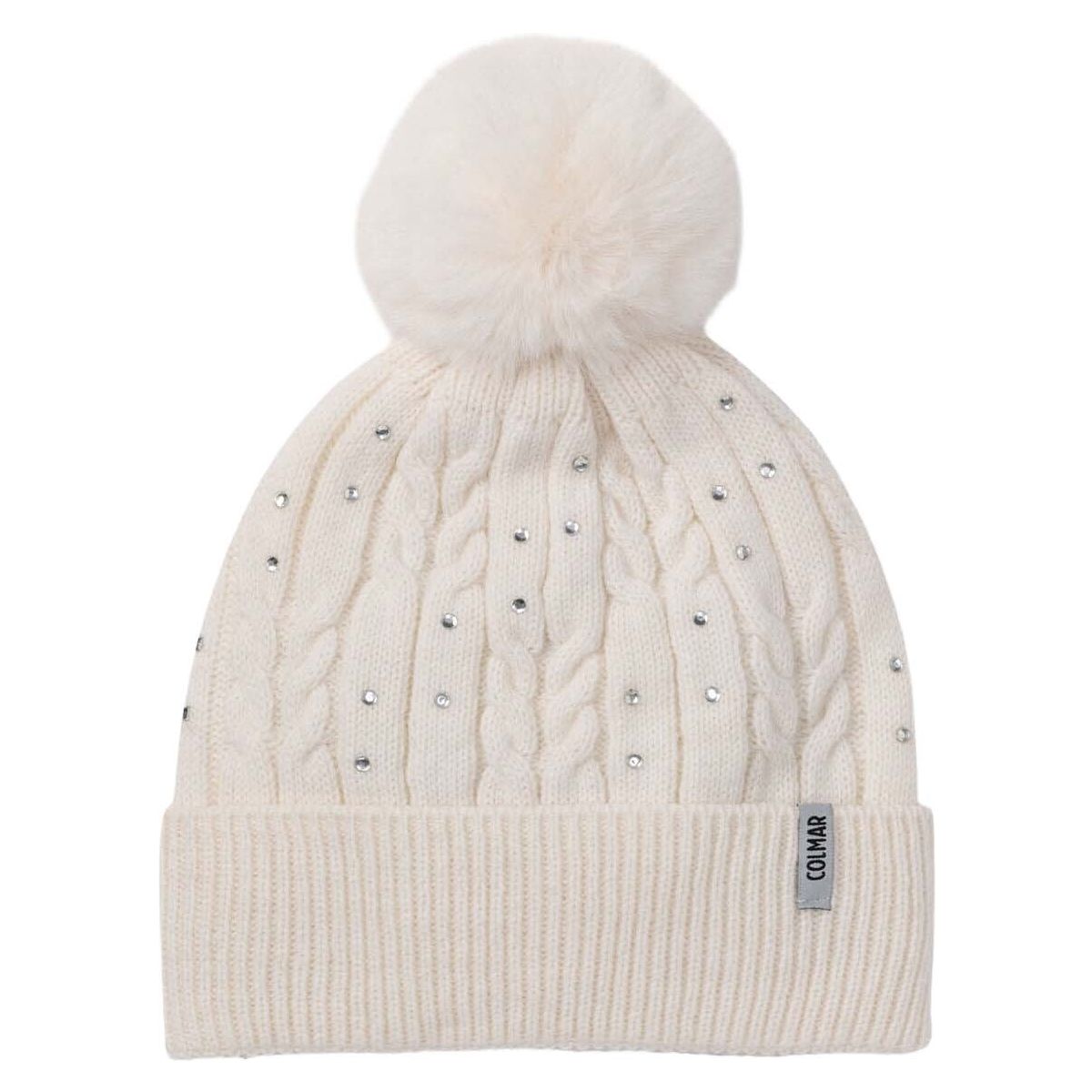 Colmar Beanie With Rhinestone Detachable Synthetic Fur With Polar Liniing white (01) UNICA 48000002E-1JO-01-UNICA