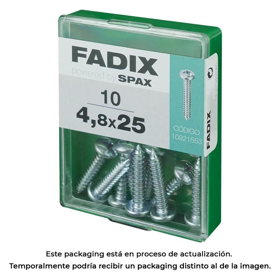Fadix Schachtel m 10 Stück. cr Zinkblechgewindeschraube 4,8x25mm (10 Stk., 25 mm) (49378067)