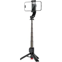 Acefast Selfie-Stick mit Stativ, Bluetooth, ausziehbar auf 63 cm, automatische Öffnung, Selfie Stick, Schwarz