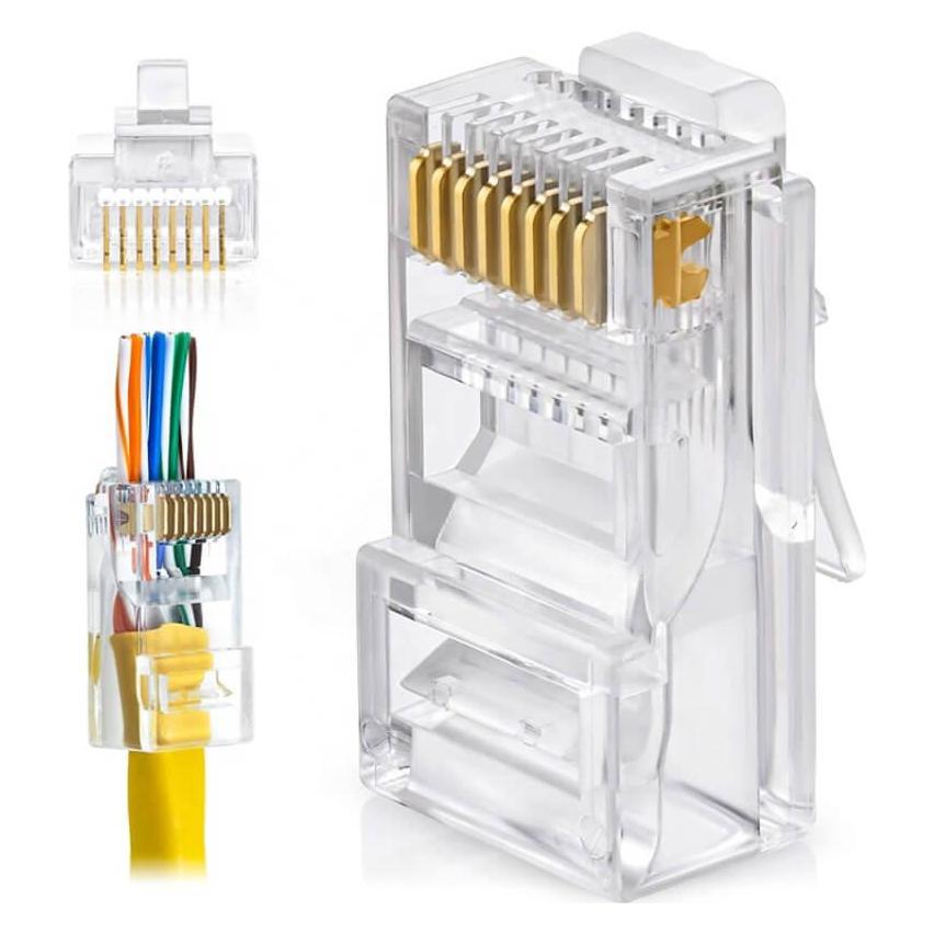 W-Star Konektor UTP RJ45EZ Cat5e 100ks pozlacen?? 5SLD pass through WSRJ45EZc5100 (WSRJ45EZc5100)