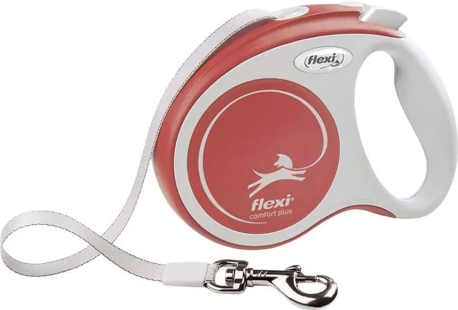 Flexi Guinzaglio Automatico per Cani Comfort Plus Rosso Chiaro XS - 3 METRI