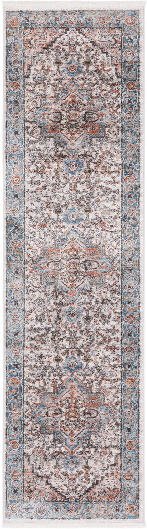 Bloomsbury Market Mathers Oriental Hand Woven Area Rug Gray Runner 66 x 244 cm