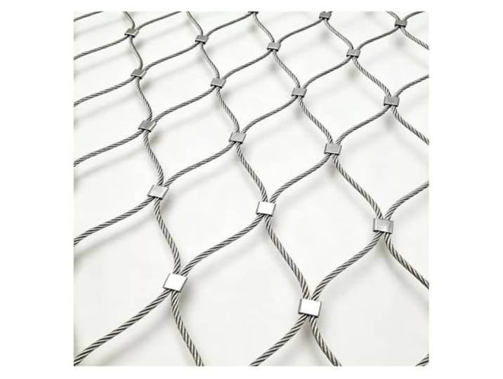 Hynbdes 304 Edelstahl-Seilnetz, Absturzsicherung, Treppe Zaun, Flexibel Multifunktionales Garten-Metallnetz, Flexibles Seil Netz, für Balkone, Bauernhof, Zoos und Zäune, 8cm/2mm 0.8×8m