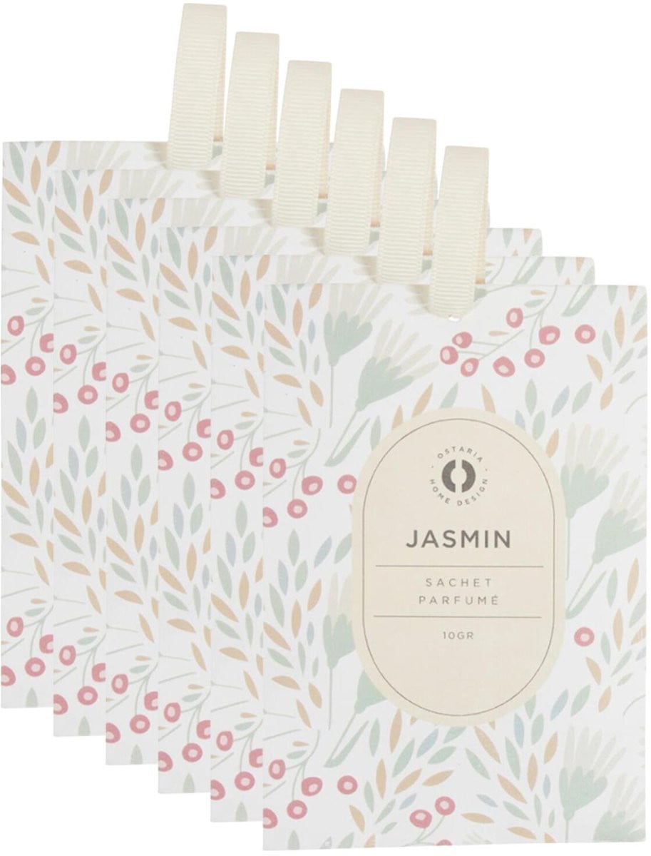 Ostaria Geurzakjes Jasmijn - 6 stuks - met ophanglusje