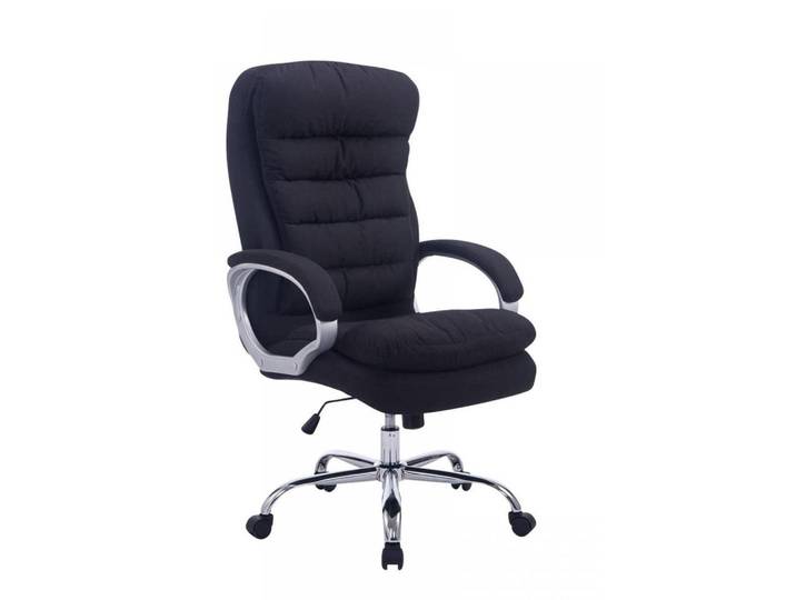 CLP Chefsessel Stoff schwarz, Schwarz, Metall, 68x116x77 cm, Büromöbel, Bürostühle, Chefsessel