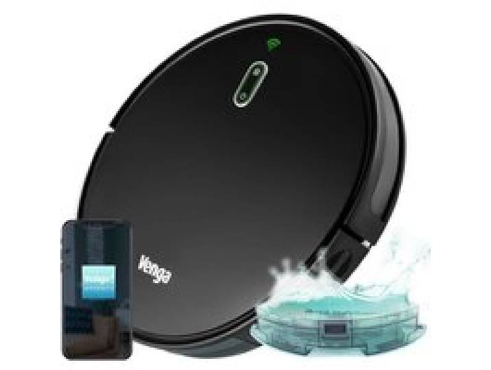 Robot Aspirateur 3-en-1 - Venga - VG RVC 3001 BK - Navigation Gyroscope - Wi-Fi - Autonomie 120 min
