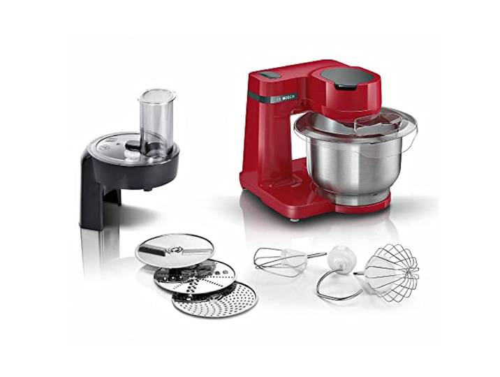 Bosch Hausgeräte Robot de Cocina MUM2 blanco\, procesador de alimentos+discos rayadores+varilla de alimentos; bol acero inox. 700W - MUMS2ER01