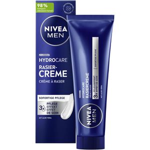 Nivea Rasiercreme Men HydroCare, Tube, feuchtigkeitsspendend, mit Aloe Vera & Vitamin B5, für trockene & normale Haut, 100ml