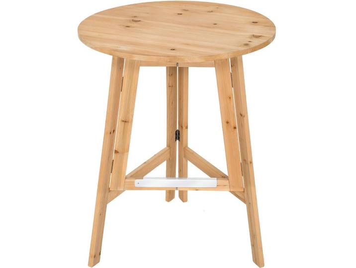 tectake Stehtisch Trix, Stabilisierungsschiene aus Metall, braun, Braun, Holz, Sprichwort/Zitat, 79x110x79 cm, Esszimmer, Barmöbel, Bartische