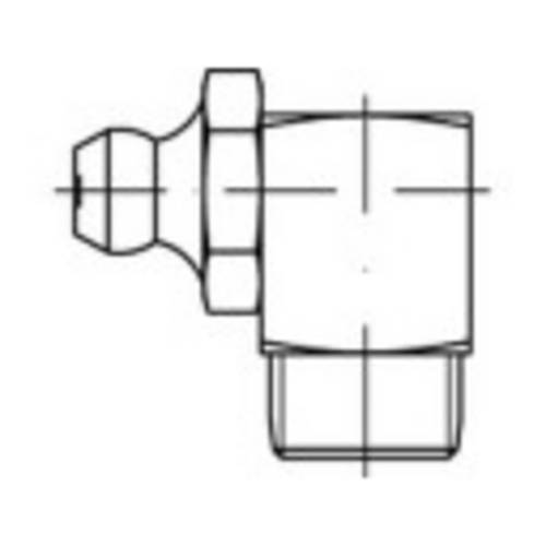 TOOLCRAFT Kegelschmiernippel Stahl galvanisch verzinkt Güte 5.8 M6 100St.