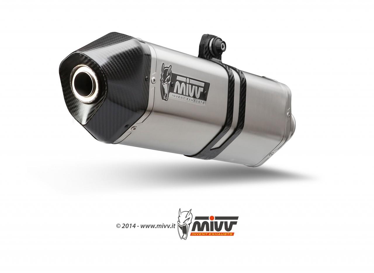 Mivv SPORT Schalldämpfer SPEED EDGE SLIP-ON Edelstahl Carbon Cap für SUZUKI DL V-STROM 650 BJ 2012 >