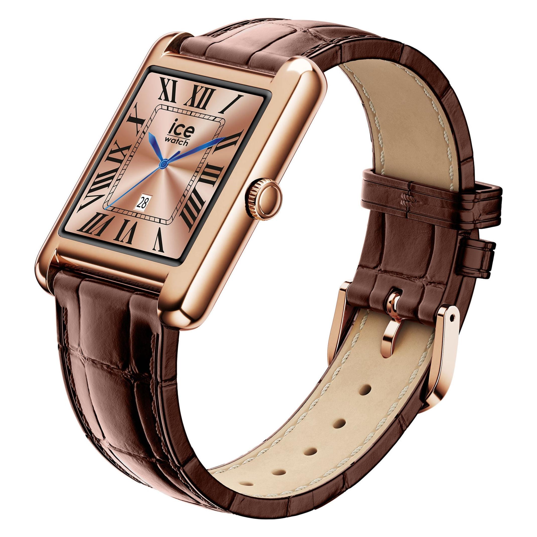 ICE Watch ICE Smart TK 2.0-RGold/Brn Cro (35 mm, Edelstahl, Braun, Gold, ohne SIM) (025382)