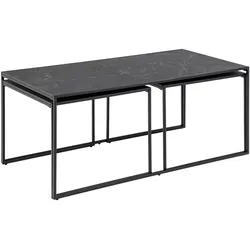 Actona »Infinity« Couchtisch Marmordekor Izmir schwarz 120x48x60 cm / Marmordekor Izmir schwarz