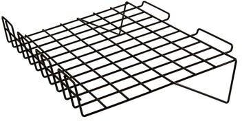 "Econoco Sloping Shelf for Slatwall or Slatgrid, with 3"" Lip, Black - Pack of 6"