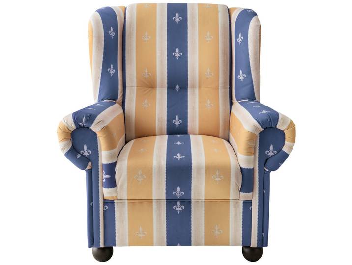 Ohrensessel Torello Blau Mikrofaser