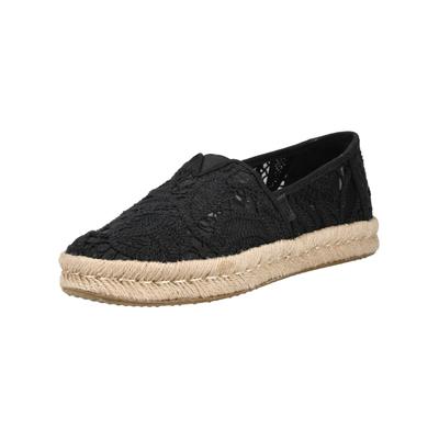 Espadrille TOMS "TOMS Halbschuhe Textil", Damen, Gr. 37, schwarz, Textil, Schuhe Espadrille