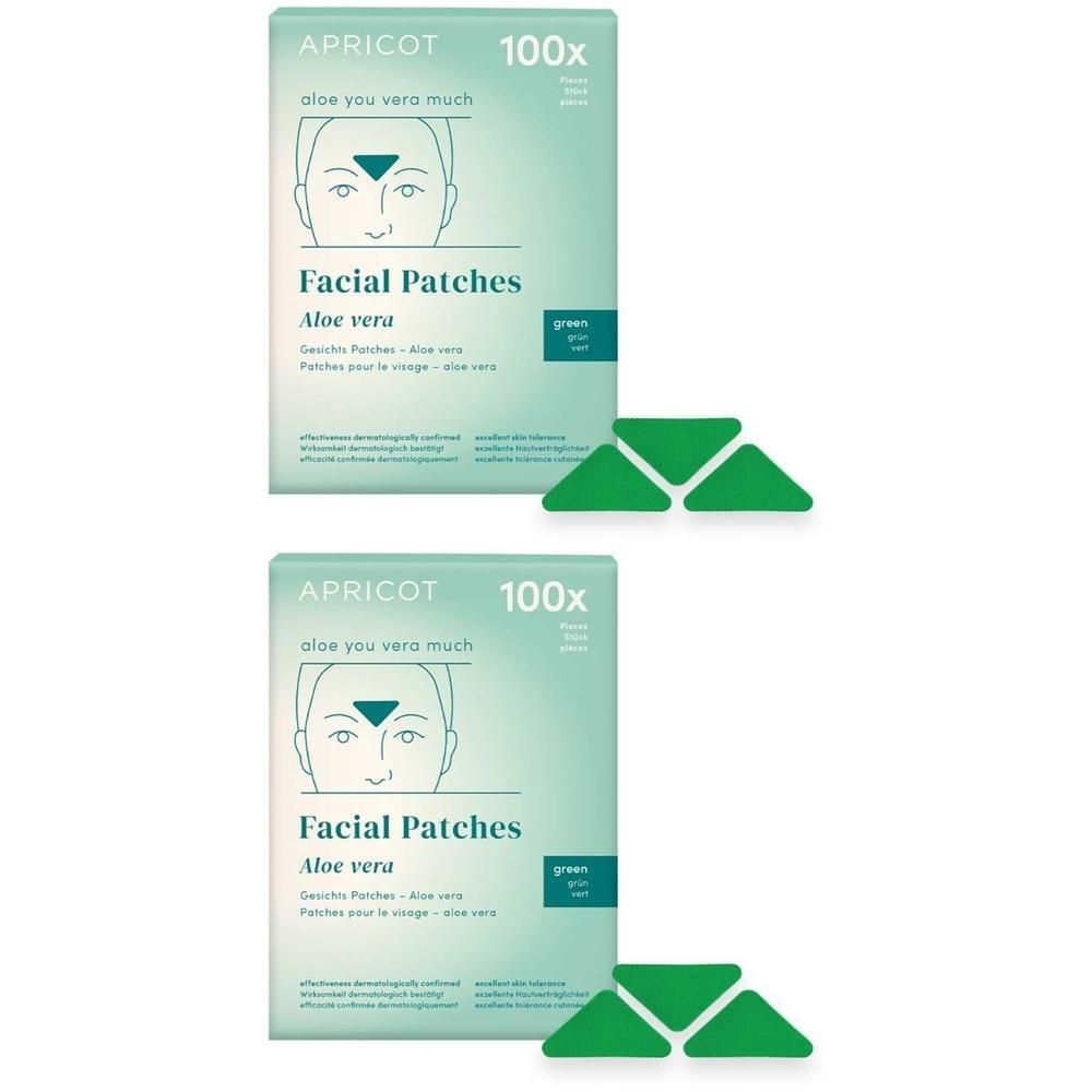 Apricot Facial Patches Aloe Vera 2x 2x100 St Pflaster