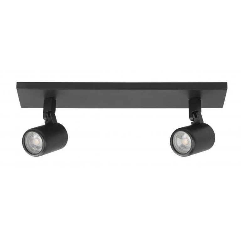 Highlight Spot Rain 2-lichts rechte balk zwart IP44 modern plafondmontage