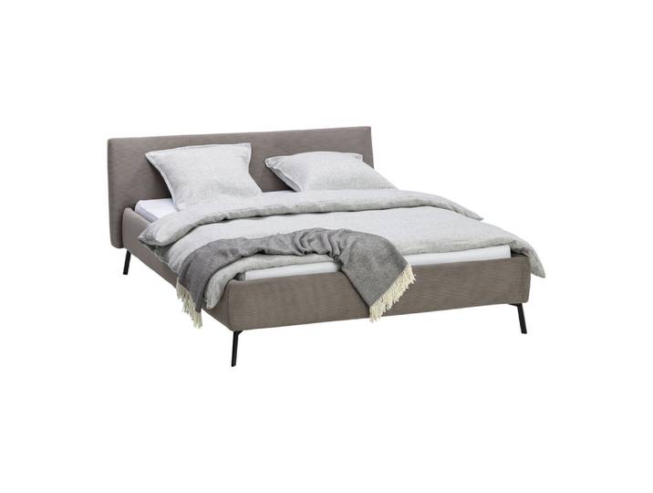 Bett Kaisten, 140x200 cm, Atelier Pfister, kat. , feincord grau, Textil