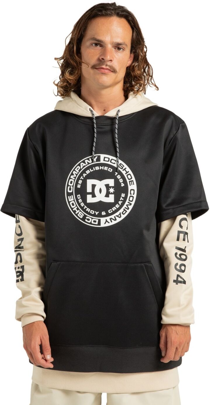 Fleecepullover DC SHOES "Dryden", Herren, Gr. XS, schwarz, Obermaterial: 100% Polyester., Sweatshirts Fleecepullover