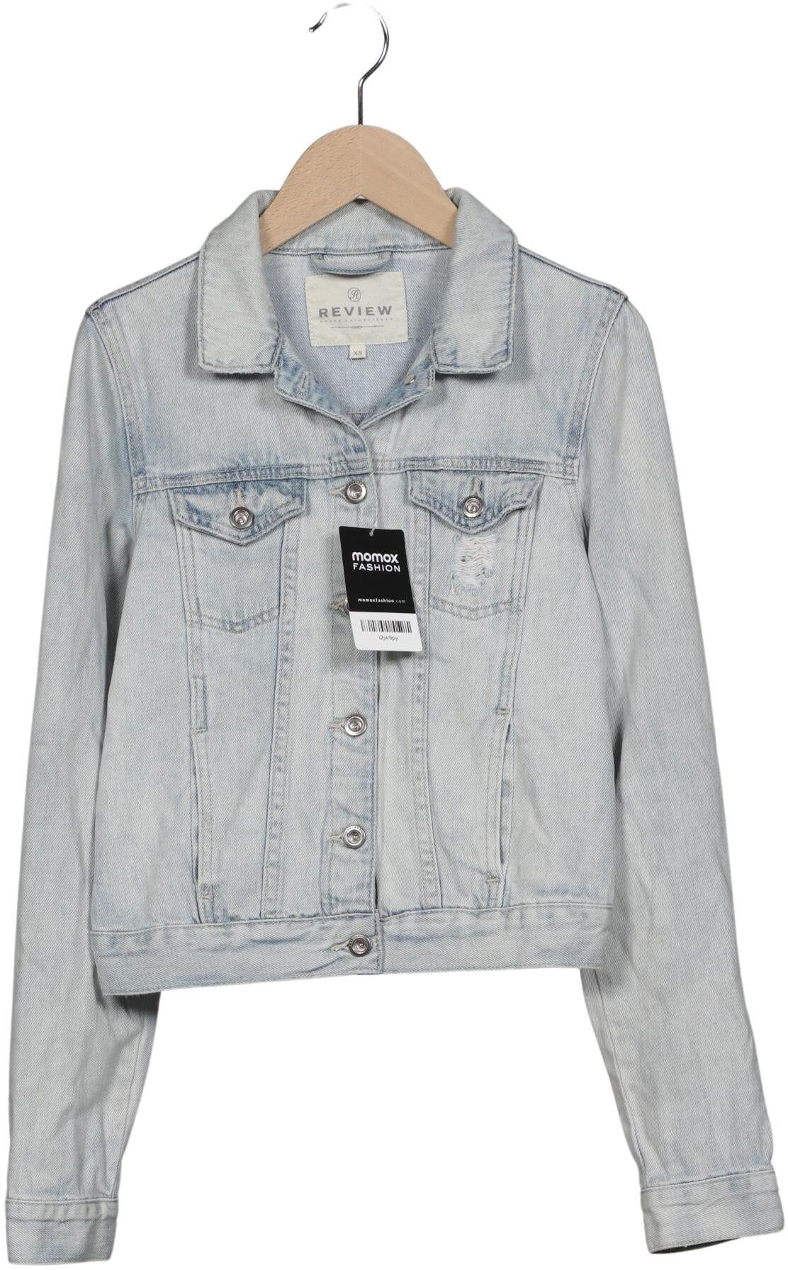 Review Damen Jacke, Hellblau, Gr. XS, Baumwolle - Second Hand