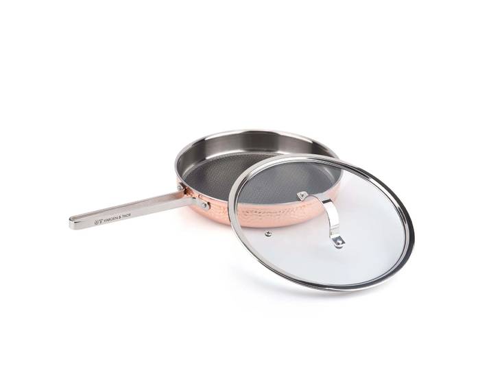 Vargen & Thor Sauteuse en cuivre martelée avec couvercle Mjölner Modèle Y2