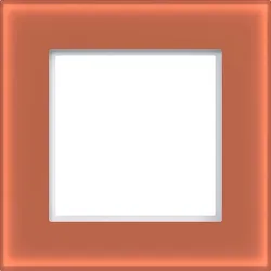 Hager WAD8100X04 Rahmen 1fach, A.8, canyon glass, Milchglas