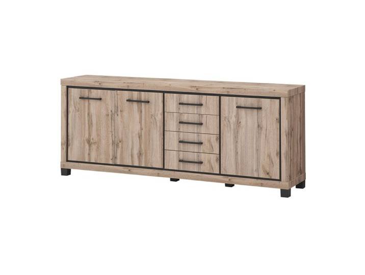 Buffet 225 cm 3 portes 4 tiroirs Elégance