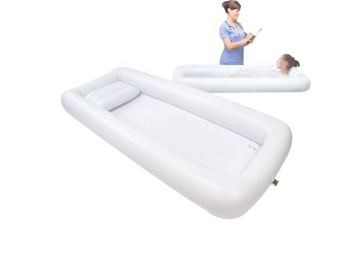 Medizinisches Aufblasbares Bettbadewannenset Aus PVC Am Nachttisch, Geeignet for Ältere, Behinderte, Bettlägerige Und Postoperative Patienten