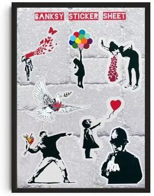 Inspire Essentials Banksy Graffiti Wall Art Street Art Canvas Poster Modern Urban Decor 11 20x30cm