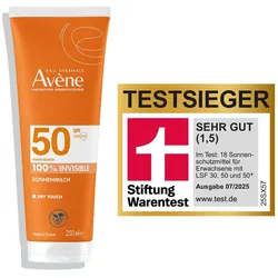Avène 100% INVISIBLE SONNENMILCH SPF 50  250 ml Milch