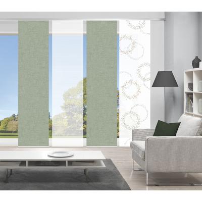Schiebegardine VISION S "AINUR 4er SET" Gr. 1, grün, B:60cm H:260cm, Polyester, Gardinen, Schiebevorhang Digidruck 4er Set AINUR