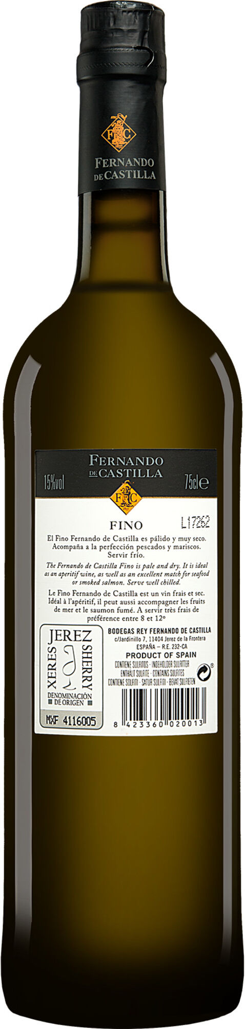 Rey Fernando de Castilla Fernando de Castilla Fino »Classic Dry« 15% Vol. Sherry Trocken aus Spanien