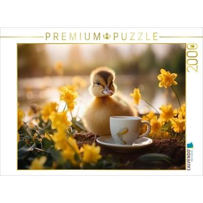 CALVENDO Puzzle Entenküken Kaffeezeit | 2000 Teile Lege-Größe 90x67cm Foto-Puzzle für glückliche Stunden, Sonstige von , Calvendo Puzzle